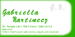 gabriella martinecz business card